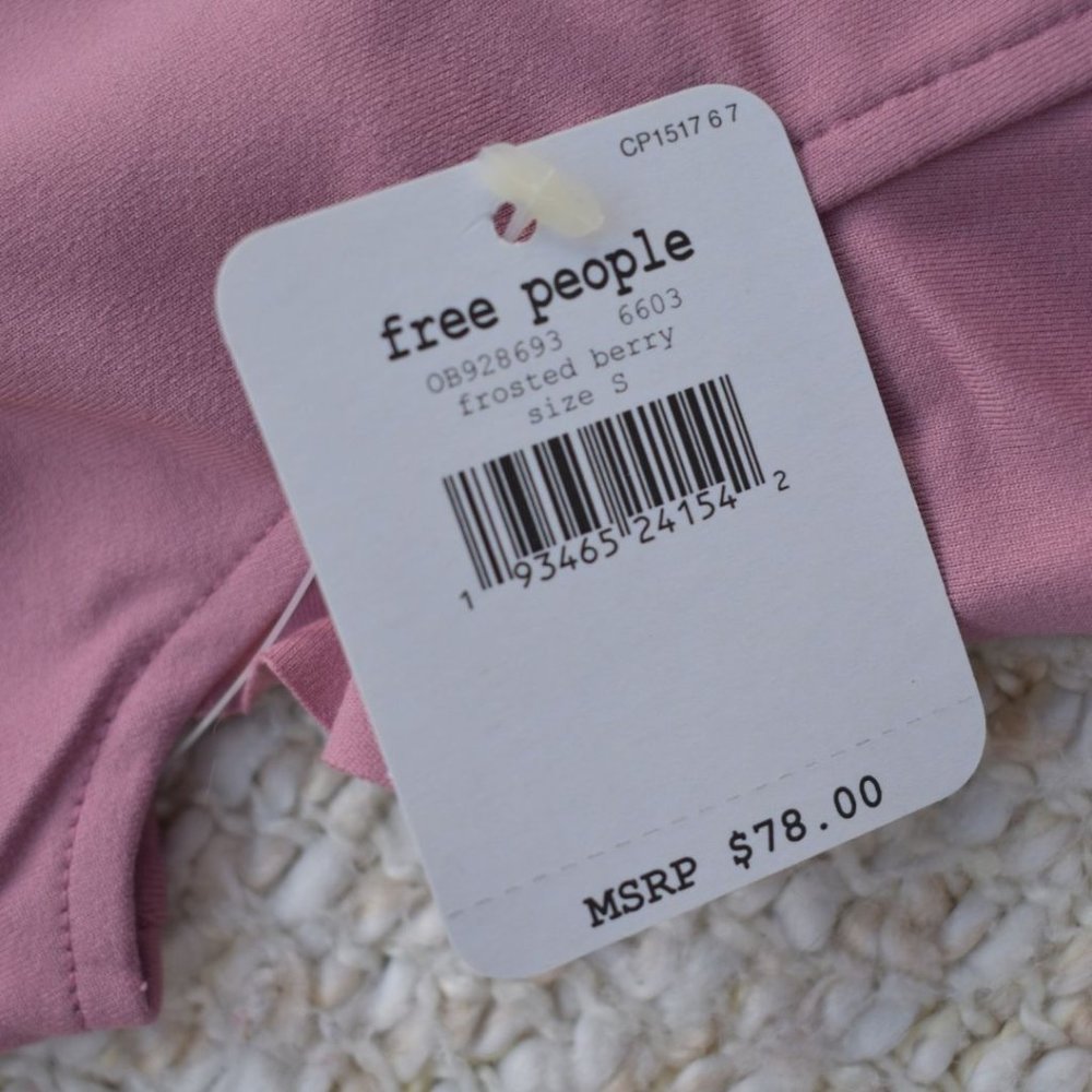 NEW Free People Movement Streamline Bodysuit Frosted Berry - Picture 10 of 11